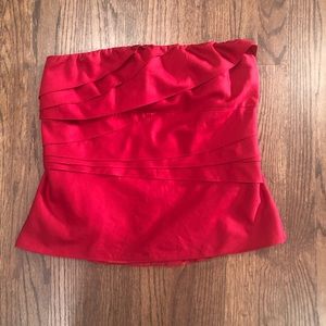 Strapless Red Structured Top | Limited | Size: Large